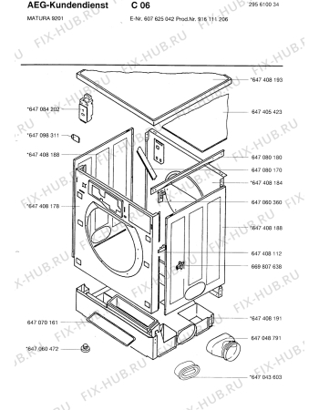 Взрыв-схема стиральной машины Matura MATURA 9201 A - Схема узла Housing 001